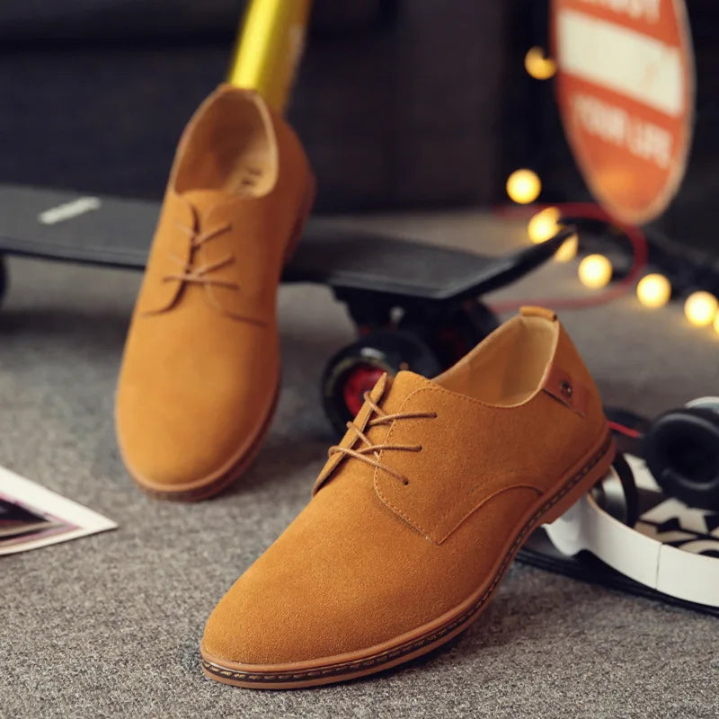 Men Luxury Suede Leather Oxford Shoes