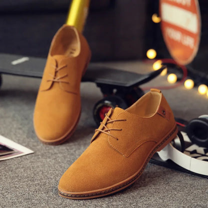 Men Luxury Suede Leather Oxford Shoes