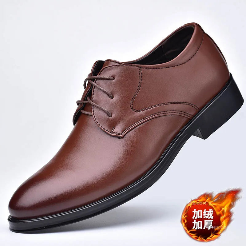 Men’s Large Size Leather Dress Derby Shoes