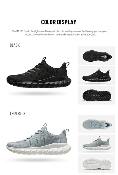 Men’s Lightweight Black Casual Sports Sneakers
