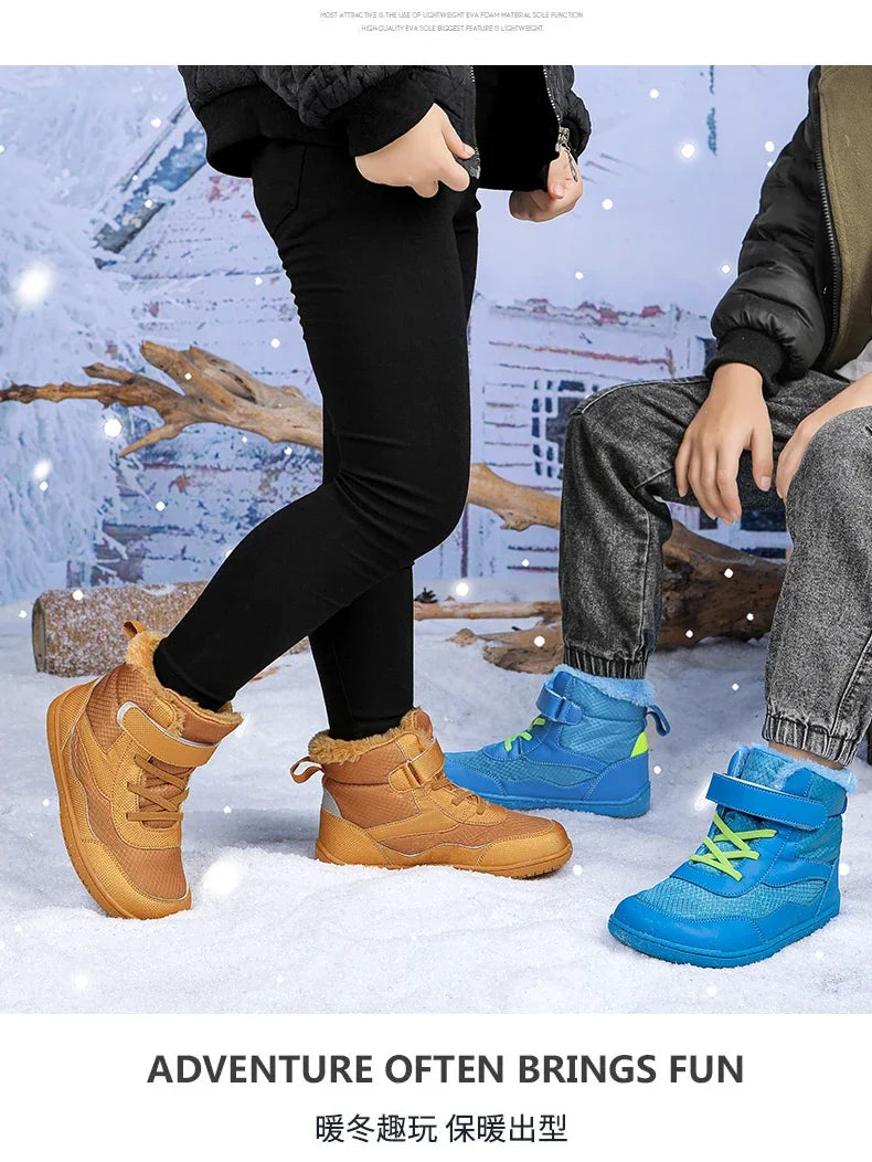 Kids Waterproof Fur-Lined Winter Boots