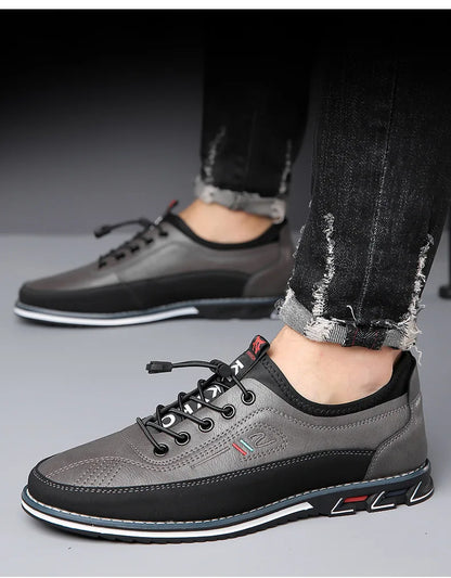 Men Leather Oxford Dress Shoes