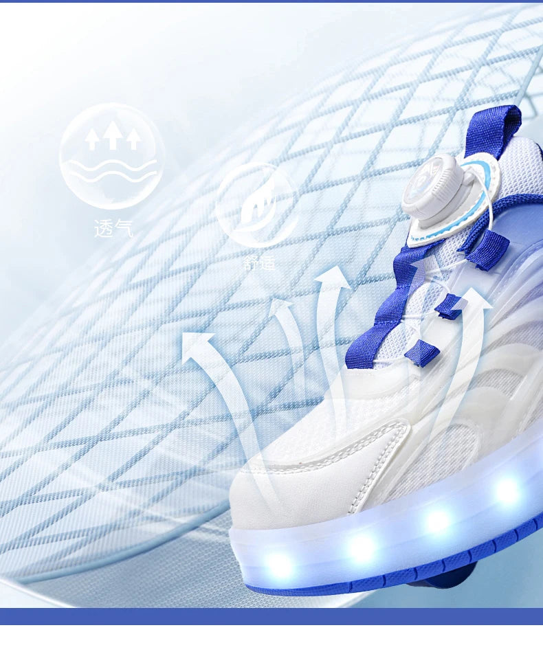 Kids LED Light Roller Skate Sneakers