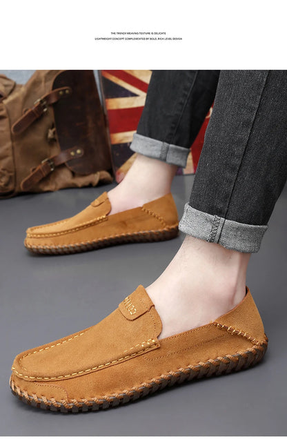 Men’s Large Size Leather Casual Loafers