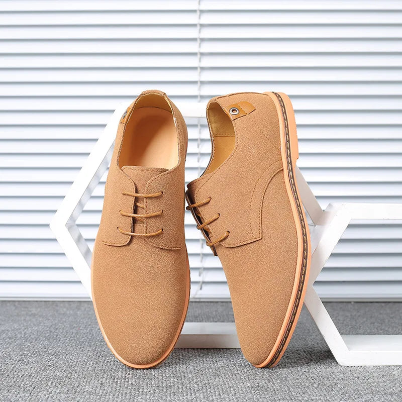 Men’s Suede Leather Oxford Casual Dress Shoes