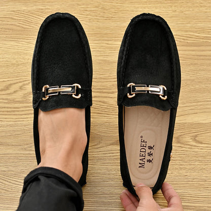 Men’s Large Size Leather Slip-On Loafers