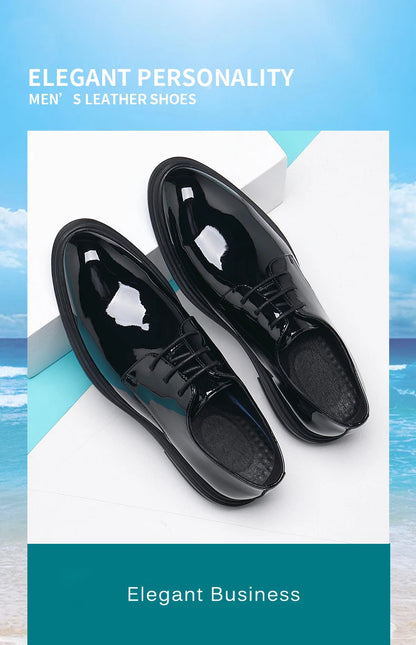 Men’s Patent Leather Height Increase Dress Shoes