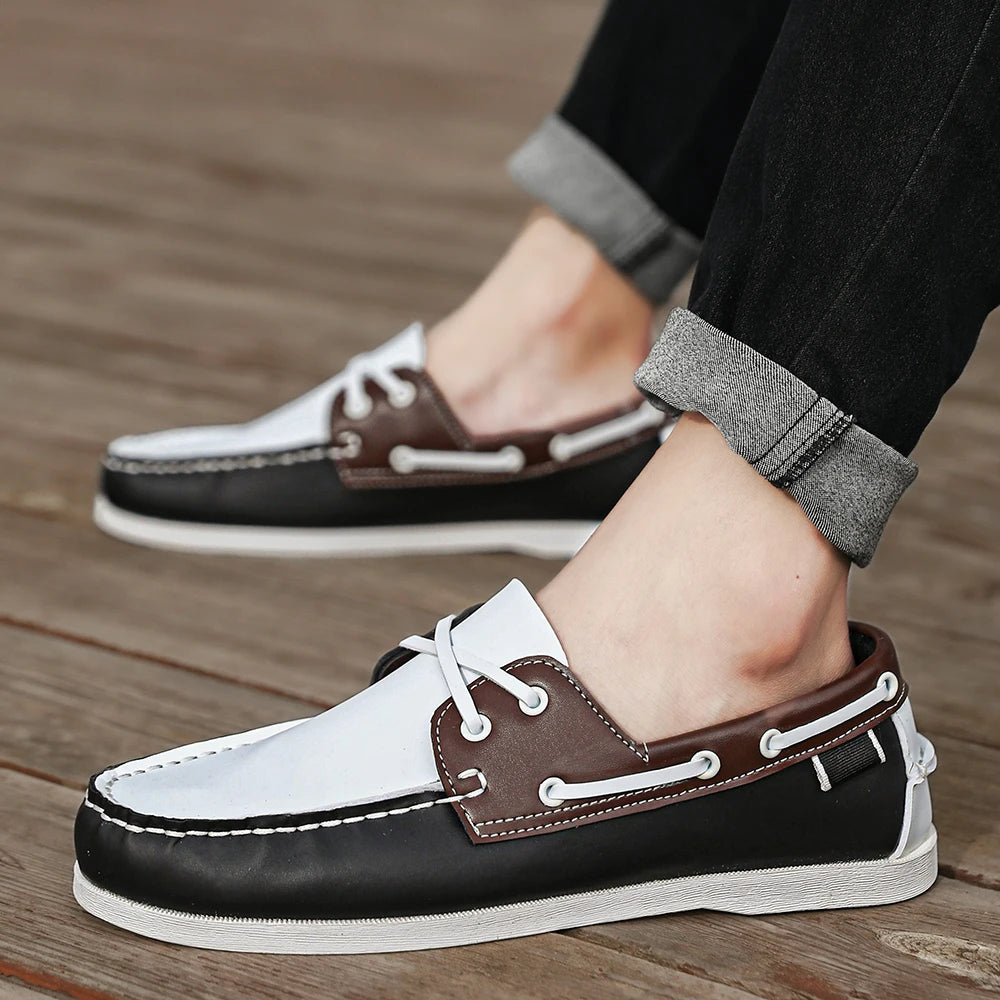 Men’s Slip-On Apron Toe Loafer Shoes