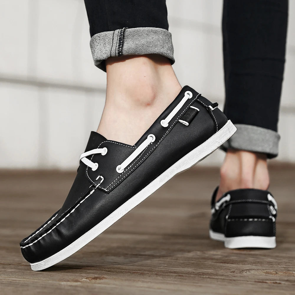 Men’s Slip-On Apron Toe Loafer Shoes