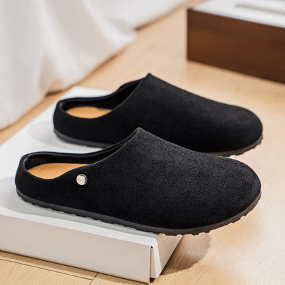 Unisex Leather Slip-On Summer Flats