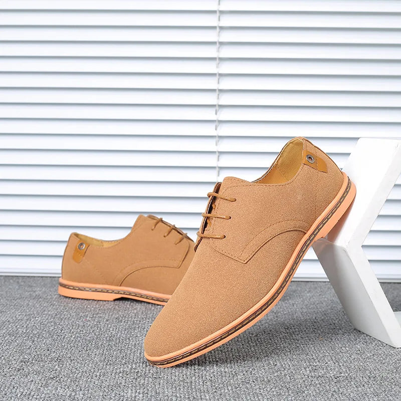 Men’s Suede Leather Oxford Casual Dress Shoes