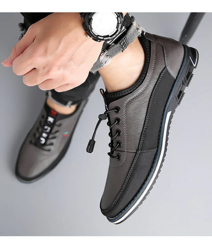 Men Leather Oxford Dress Shoes