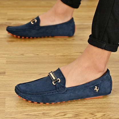 Men’s Large Size Leather Slip-On Loafers