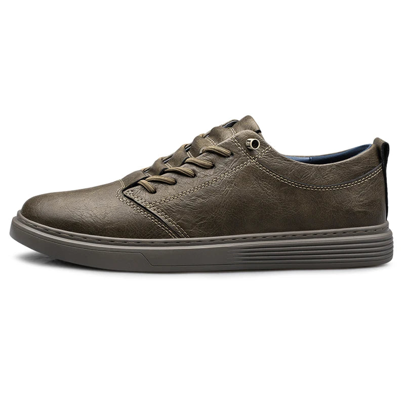 Men’s Leather Casual Oxford Flat Dress Shoes