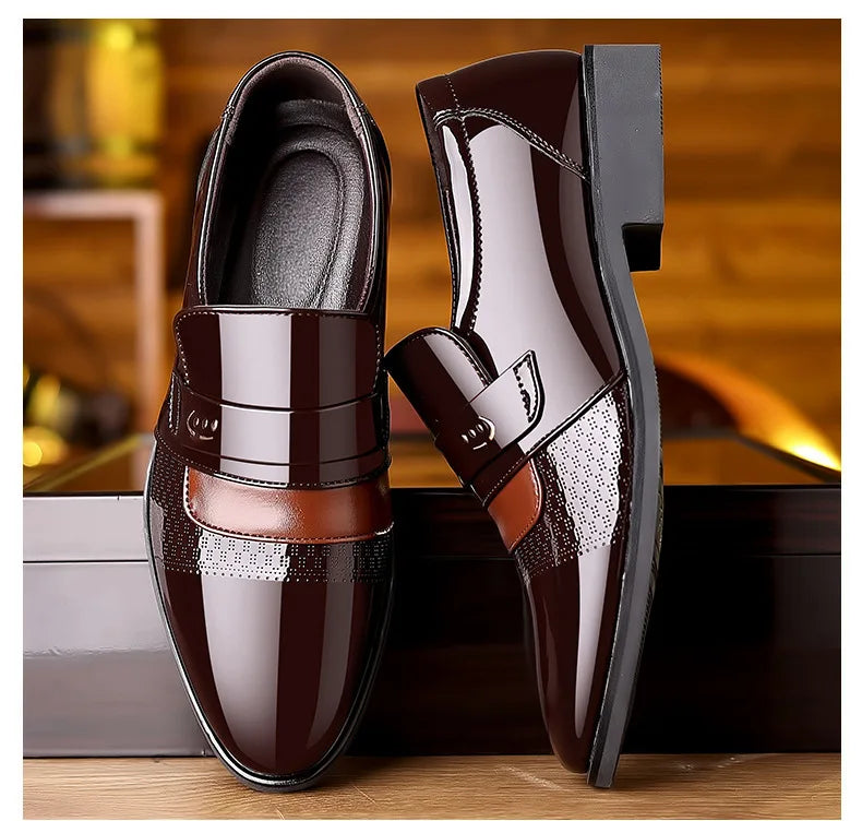 Men’s Luxury Leather Brogue Oxford Dress Shoes