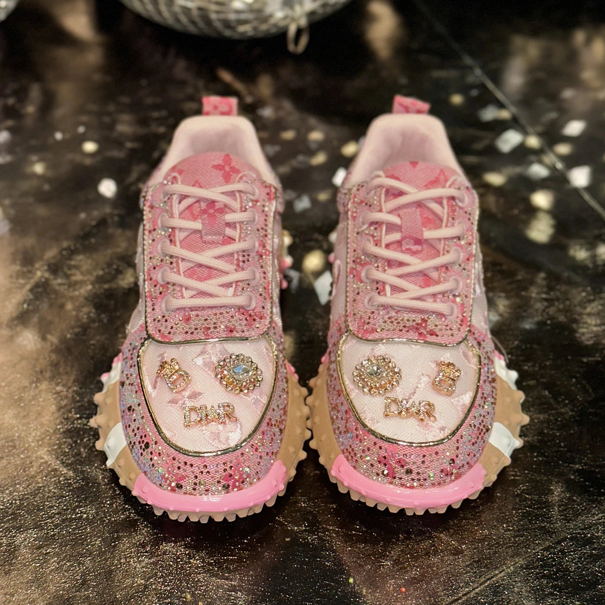 Women’s Luxury Rhinestone Platform Fashion Sneakers