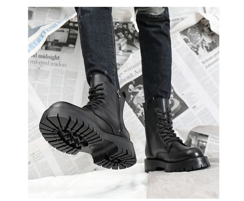 Men’s Leather Winter Ankle Boots Non-Slip