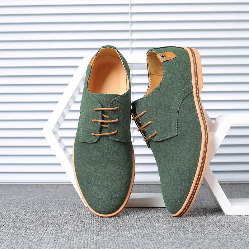 Men’s Suede Leather Oxford Casual Dress Shoes