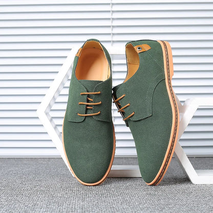 Men’s Suede Leather Oxford Casual Dress Shoes