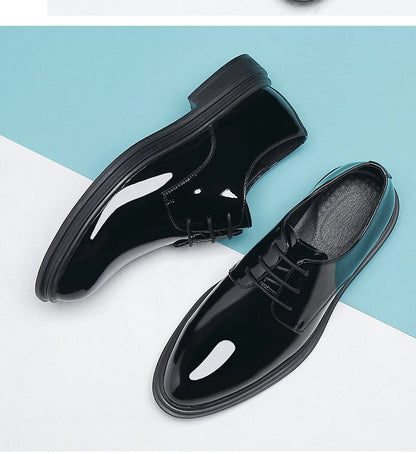 Men’s Patent Leather Height Increase Dress Shoes