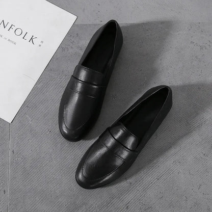 Women’s Vintage Leather Loafers Casual Flats