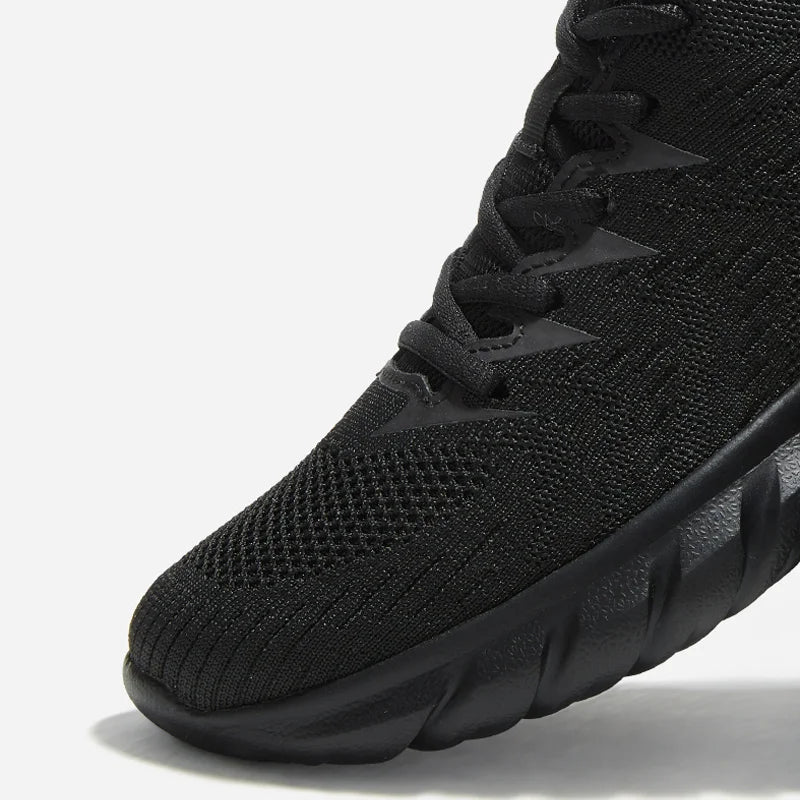 Men’s Lightweight Black Casual Sports Sneakers