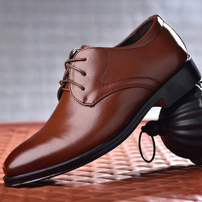 Men’s Large Size Leather Dress Derby Shoes
