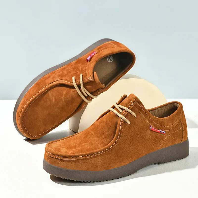 Men’s Suede Leather Lace-Up Casual Shoes