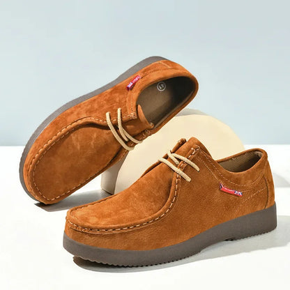 Men’s Suede Leather Lace-Up Casual Shoes