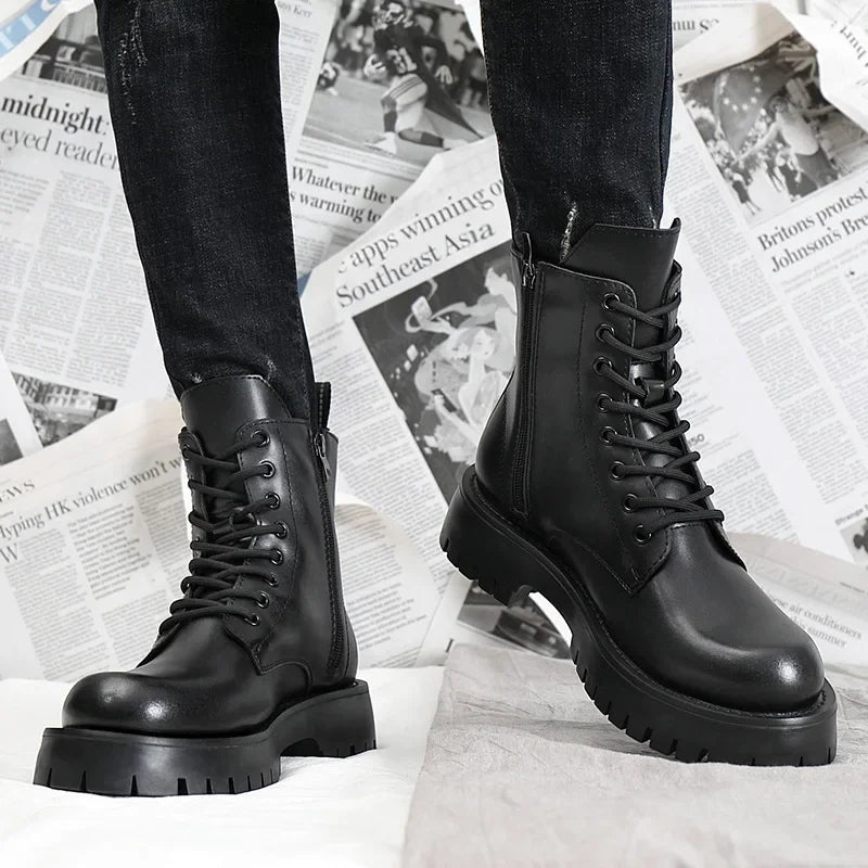 Men’s Leather Winter Ankle Boots Non-Slip