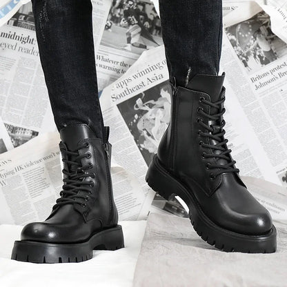 Men’s Leather Winter Ankle Boots Non-Slip