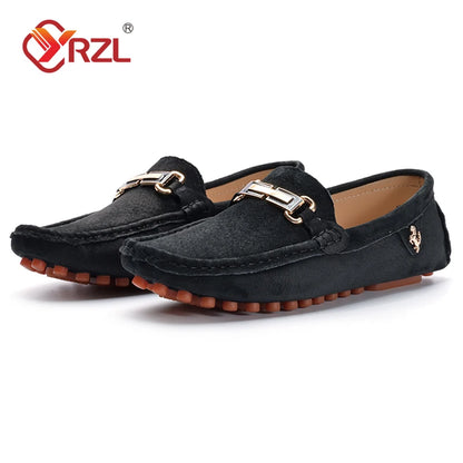 Men’s Large Size Leather Slip-On Loafers