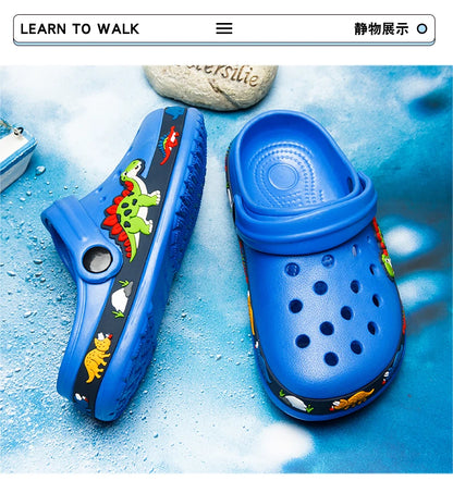 Baby Boys Cartoon Excavator Clogs