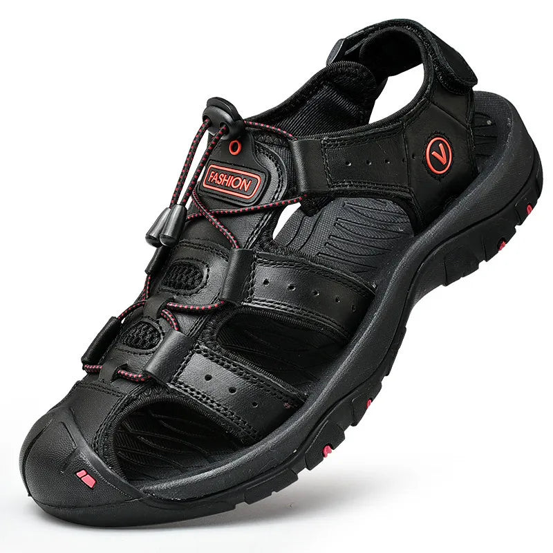 Men’s Genuine Leather Summer Roman Sandals
