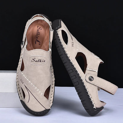 Men’s Handmade Leather Breathable Summer Sandals
