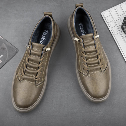 Men’s Leather Casual Oxford Flat Dress Shoes