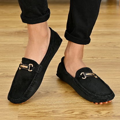 Men’s Large Size Leather Slip-On Loafers