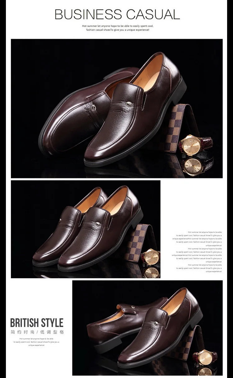 Men’s Leather Luxury Slip-On Dress Loafers