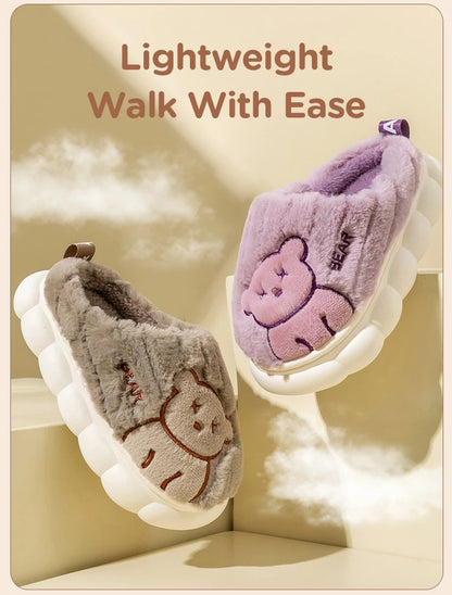 Children Plush Bear Indoor Slippers