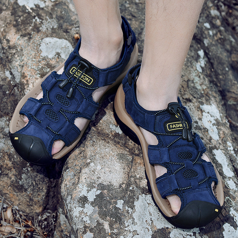 Men’s Genuine Leather Summer Roman Sandals