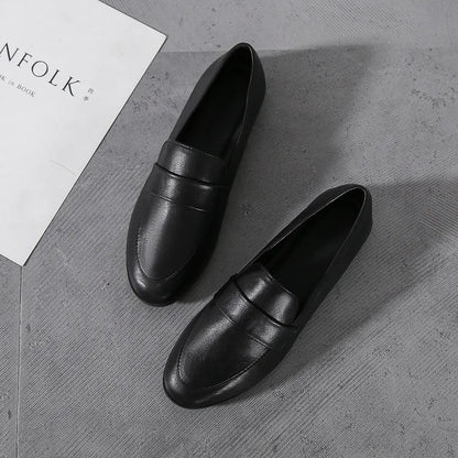 Women’s Vintage Leather Loafers Casual Flats