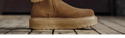 Men Retro Faux Suede Chelsea Boots