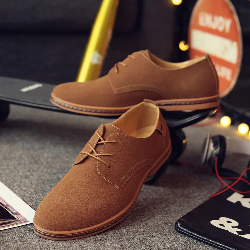 Men Luxury Suede Leather Oxford Shoes