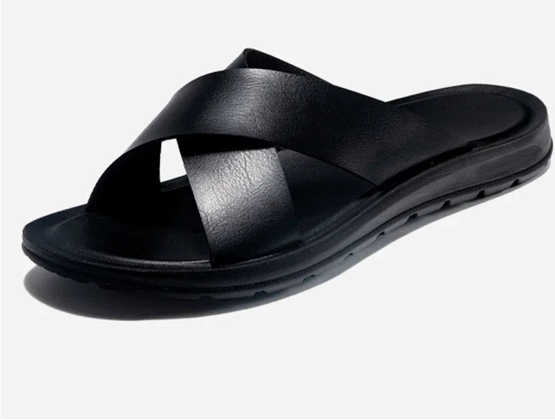 Men’s Leather Roman Open-Toe Summer Sandals