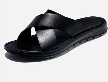 Men’s Leather Roman Open-Toe Summer Sandals