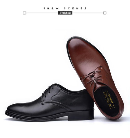 Men’s Large Size Leather Dress Derby Shoes
