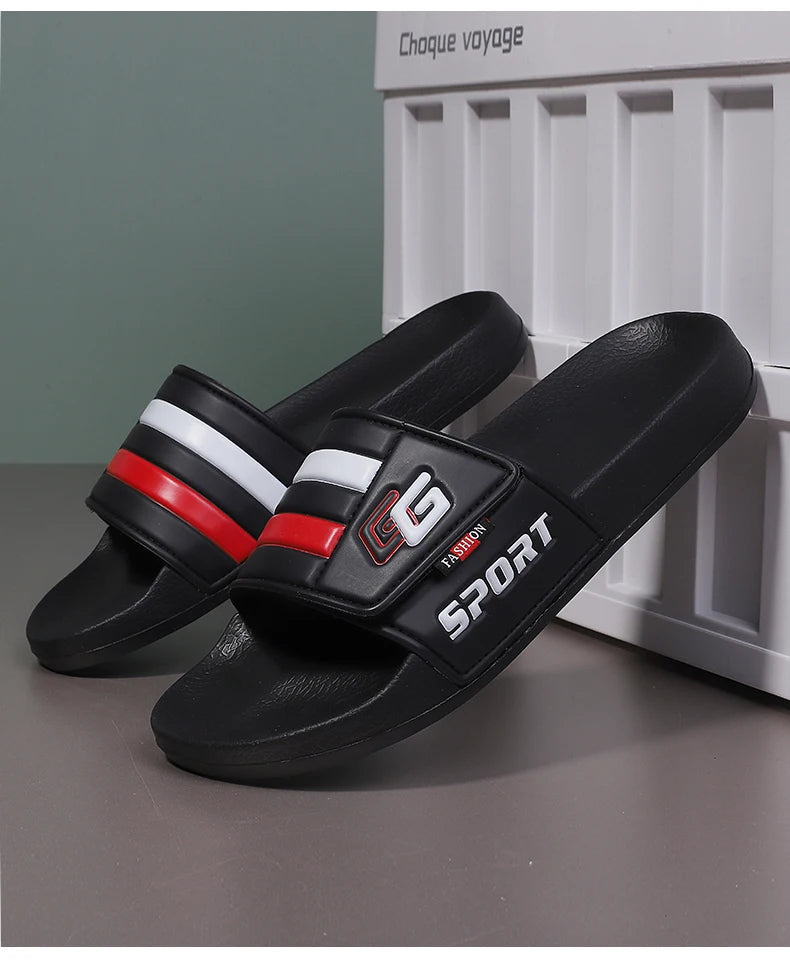 Men’s Lightweight Velcro Strap Summer Slippers