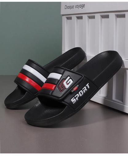 Men’s Lightweight Velcro Strap Summer Slippers