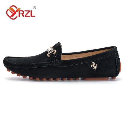 Men’s Large Size Leather Slip-On Loafers