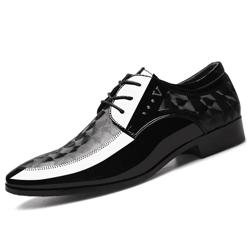 Men’s Leather Oxford Lace-Up Casual Dress Shoes